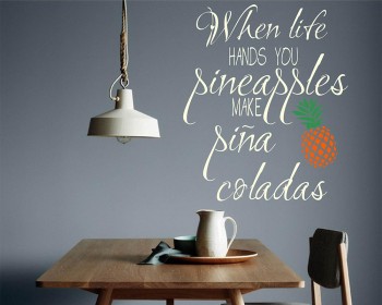 When life hands you pineapples, make pina coladas -  Inspired Wall Quote